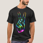 Rainbow Peace Love Tie Dye Pattern Cloth T-shirt (Voorkant)