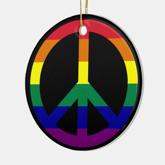 Rainbow Peace Ornament (Links)
