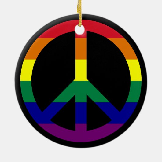 Rainbow Peace Ornament (Achterkant)