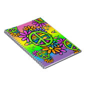 Rainbow Peace Psychedelic Flower Hippie-laptop Notitieboek (Rechterzijde)