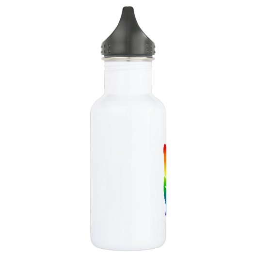 Rainbow Peace Sign 16 oz. Waterfles (Links)