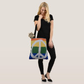 Rainbow Peace Sign Bag Tote Bag (Op model)
