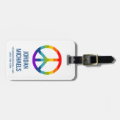 Rainbow Peace Sign Bagagelabel (Voorkant horizontaal)