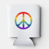 Rainbow Peace Sign Blikjeskoeler (Achterkant)