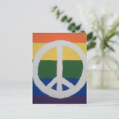 Rainbow Peace Sign Briefkaart (Staand voorkant)