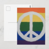 Rainbow Peace Sign Briefkaart (Voorkant / Achterkant)