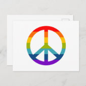 Rainbow Peace Sign Briefkaart (Voorkant / Achterkant)