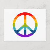 Rainbow Peace Sign Briefkaart (Voorkant)