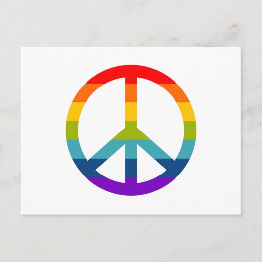 Rainbow Peace Sign Briefkaart (Voorkant)