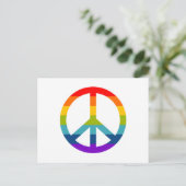Rainbow Peace Sign Briefkaart (Staand voorkant)