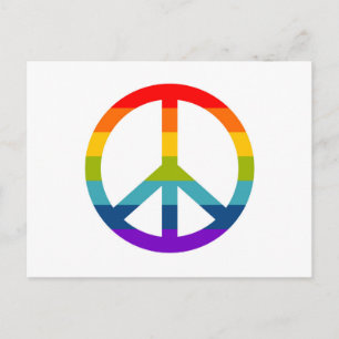 Rainbow Peace Sign Briefkaart