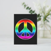 Rainbow Peace Sign Briefkaart (Staand voorkant)