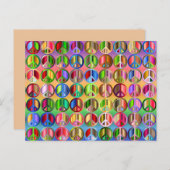 Rainbow Peace Sign briefkaart (Voorkant / Achterkant)