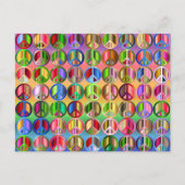 Rainbow Peace Sign briefkaart (Voorkant)