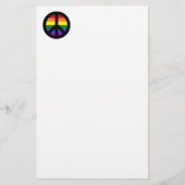 Rainbow Peace Sign Briefpapier (Voorkant)