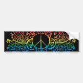 Rainbow Peace Sign Bumpersticker (Voorkant)