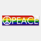 Rainbow Peace Sign Bumpersticker (Voorkant)