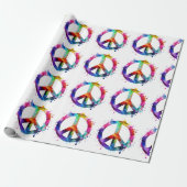 Rainbow Peace Sign Cadeaupapier (Uitgerold)