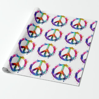 Rainbow Peace Sign Cadeaupapier