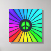 Rainbow Peace Sign Canvas Afdruk (Voorkant)