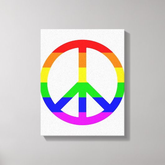 Rainbow Peace Sign Canvas Afdruk (Voorkant)