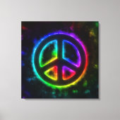 Rainbow Peace Sign Canvas Afdruk (Voorkant)