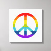 Rainbow Peace Sign Canvas Afdruk (Voorkant)