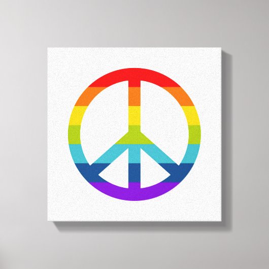 Rainbow Peace Sign Canvas Afdruk (Voorkant)