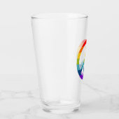 Rainbow Peace Sign Glas