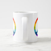 Rainbow Peace Sign Grote Koffiekop (Achterkant)