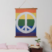 Rainbow Peace Sign Hangend Wandkleed (Slaapkamer)