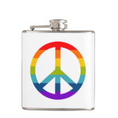 Rainbow Peace Sign Heupfles (Voorkant)