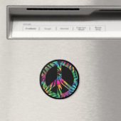 Rainbow Peace Sign Hippie Magnet (Insitu (Vaatwasser))