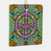 Rainbow Peace Sign Keramisch Ornament (Rechts)