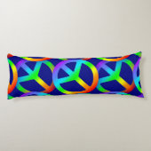 Rainbow Peace Sign Lichaamskussen (Achterkant)