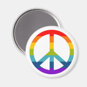 Rainbow Peace Sign Magneet (Voorkant / Achterkant)