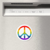 Rainbow Peace Sign Magneet (Insitu (Vaatwasser))