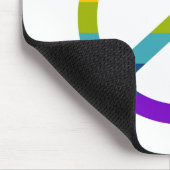 Rainbow Peace Sign Muismat (Hoek)