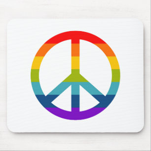Rainbow Peace Sign Muismat