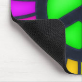 Rainbow Peace Sign Muismat (Hoek)