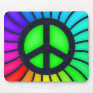 Rainbow Peace Sign Muismat