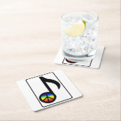 Rainbow Peace Sign Music Note Onderzetters (Insitu)