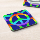 Rainbow Peace Sign Onderzetter (Linkerzijde)