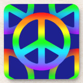 Rainbow Peace Sign Onderzetter (Voorkant)