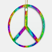 Rainbow Peace Sign Ornament (Links)