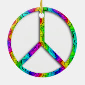 Rainbow Peace Sign Ornament (Achterkant)