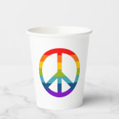 Rainbow Peace Sign Papieren Bekers (Links)