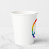 Rainbow Peace Sign Papieren Bekers (Voorkant)