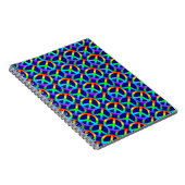 Rainbow Peace Sign Patroon Notitieboek (Rechterzijde)