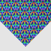 Rainbow Peace Sign Patroon Tissuepapier (Detail)